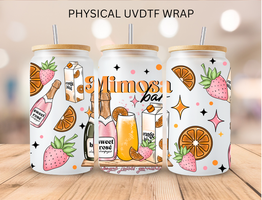 Mimosa Bar - 16 oz / 20 oz Libby UV DTF Wrap