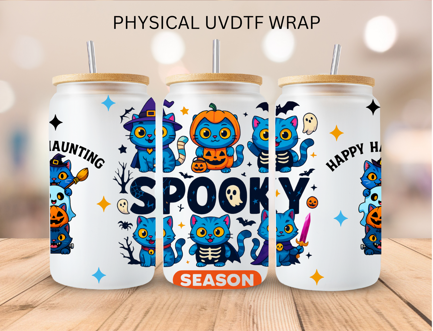 Kpop Halloween Spooky Huntrix Derpy - 16 oz / 20 oz Libby UV DTF Wrap