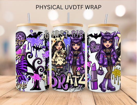 Ghost Girl Bratz - 16 oz / 20 oz Libby UV DTF Wrap