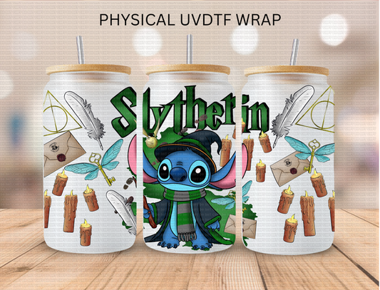 Blue Alien Green Wizard House - 16 oz / 20 oz Libby UV DTF Wrap