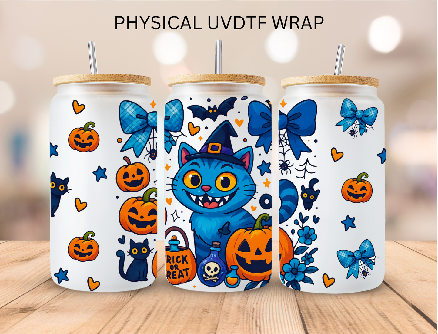 Kpop Halloween Spooky Huntrix Derpy V2 - 16 oz / 20 oz Libby UV DTF Wrap