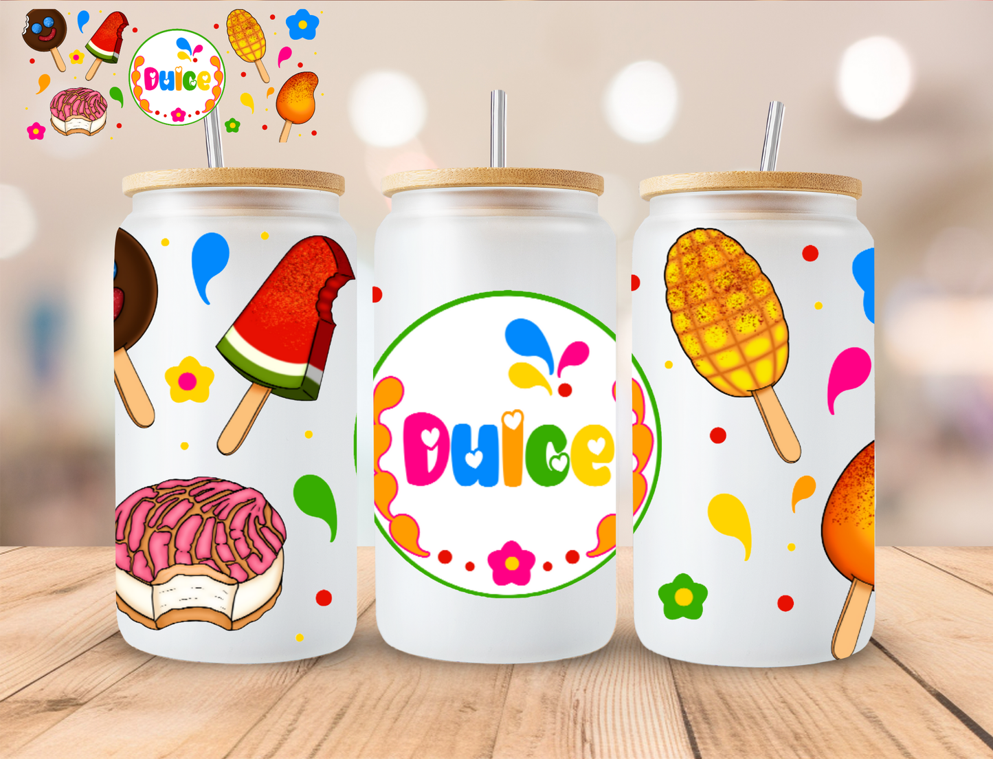 Dulce - 16 oz / 20 oz Libby UV DTF Wrap