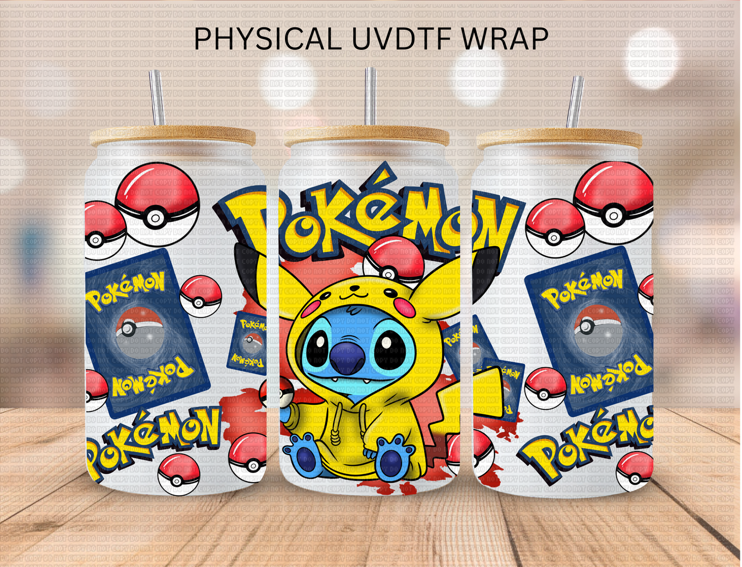 Blue Alien Pika - 16 oz / 20 oz Libby UV DTF Wrap