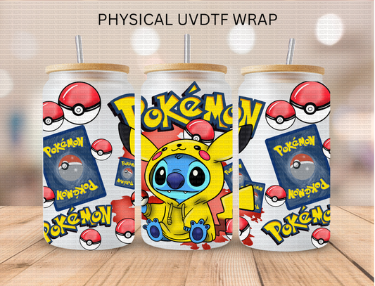 Blue Alien Pika - 16 oz / 20 oz Libby UV DTF Wrap