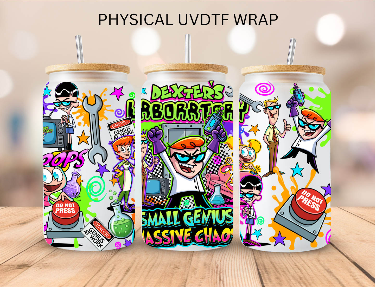 Dexters Laboratory - 16 oz / 20 oz Libby UV DTF Wrap