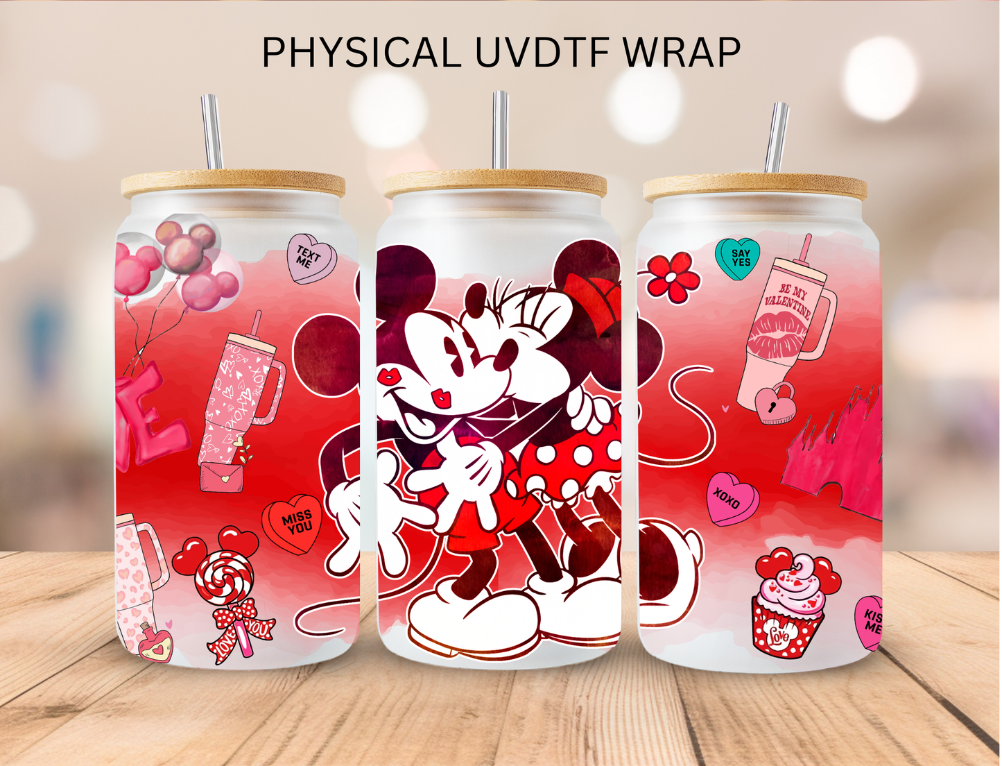 Mouse Couple Valentines Collection - 16 oz / 20 oz Libby UV DTF