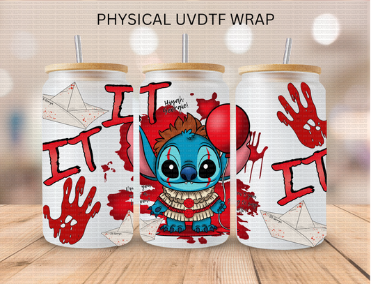 Blue Alien It - 16 oz / 20 oz Libby UV DTF Wrap