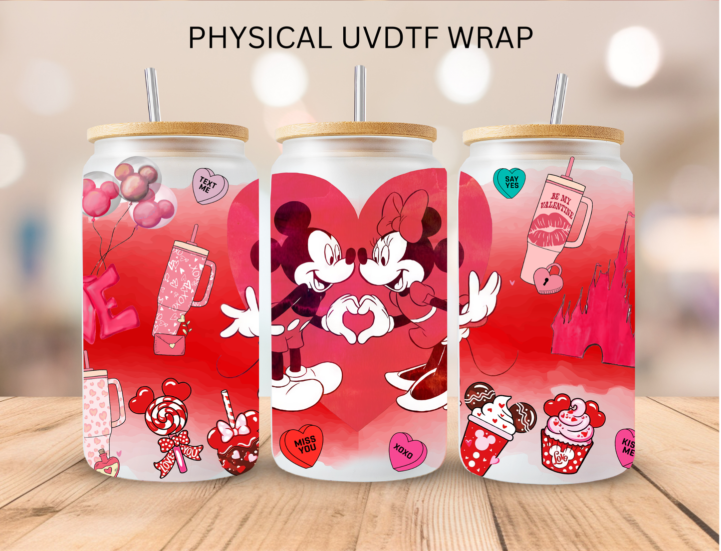 Mouse Couple Valentines Collection - 16 oz / 20 oz Libby UV DTF