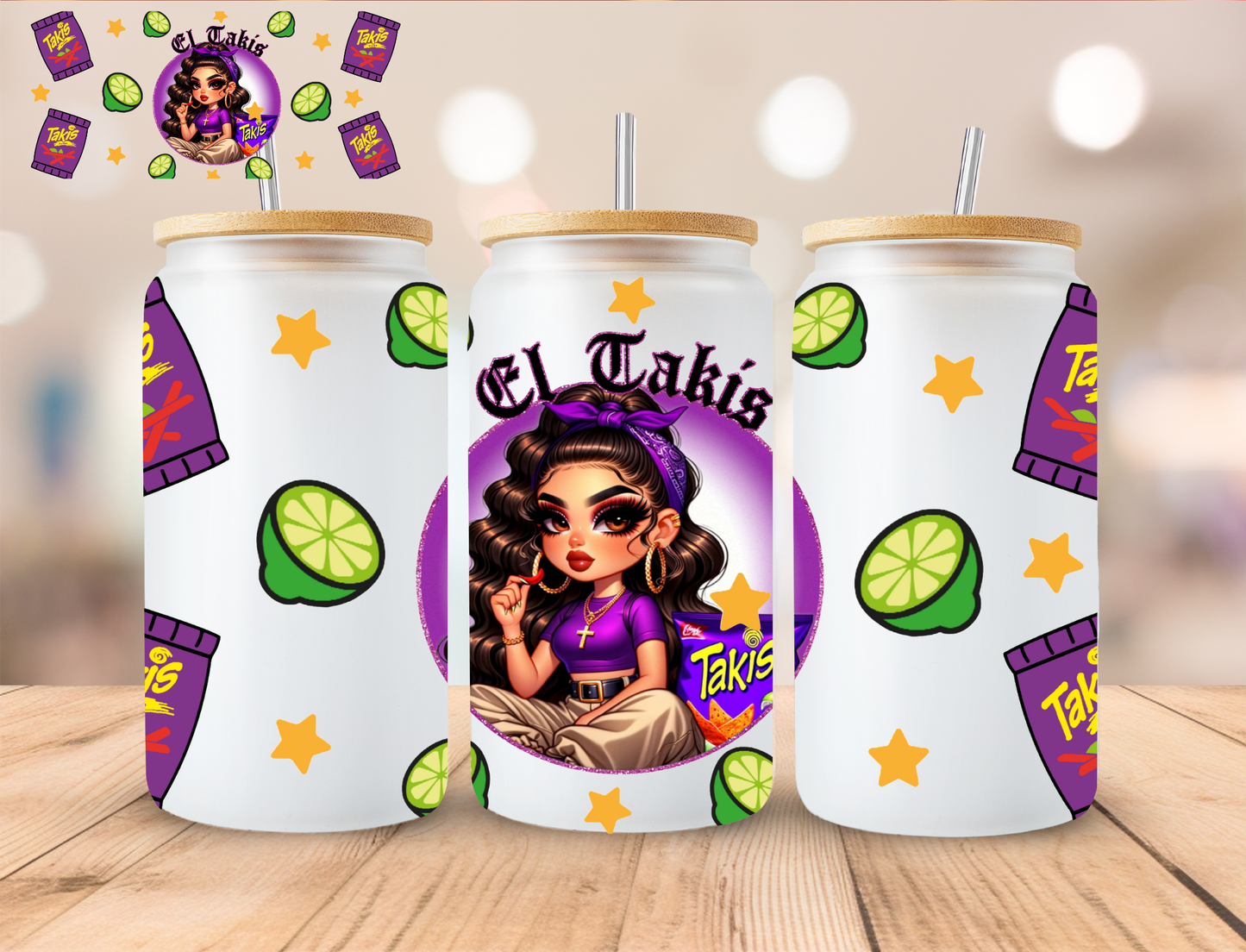 El Takis - 16 oz / 20 oz Libby UV DTF Wrap