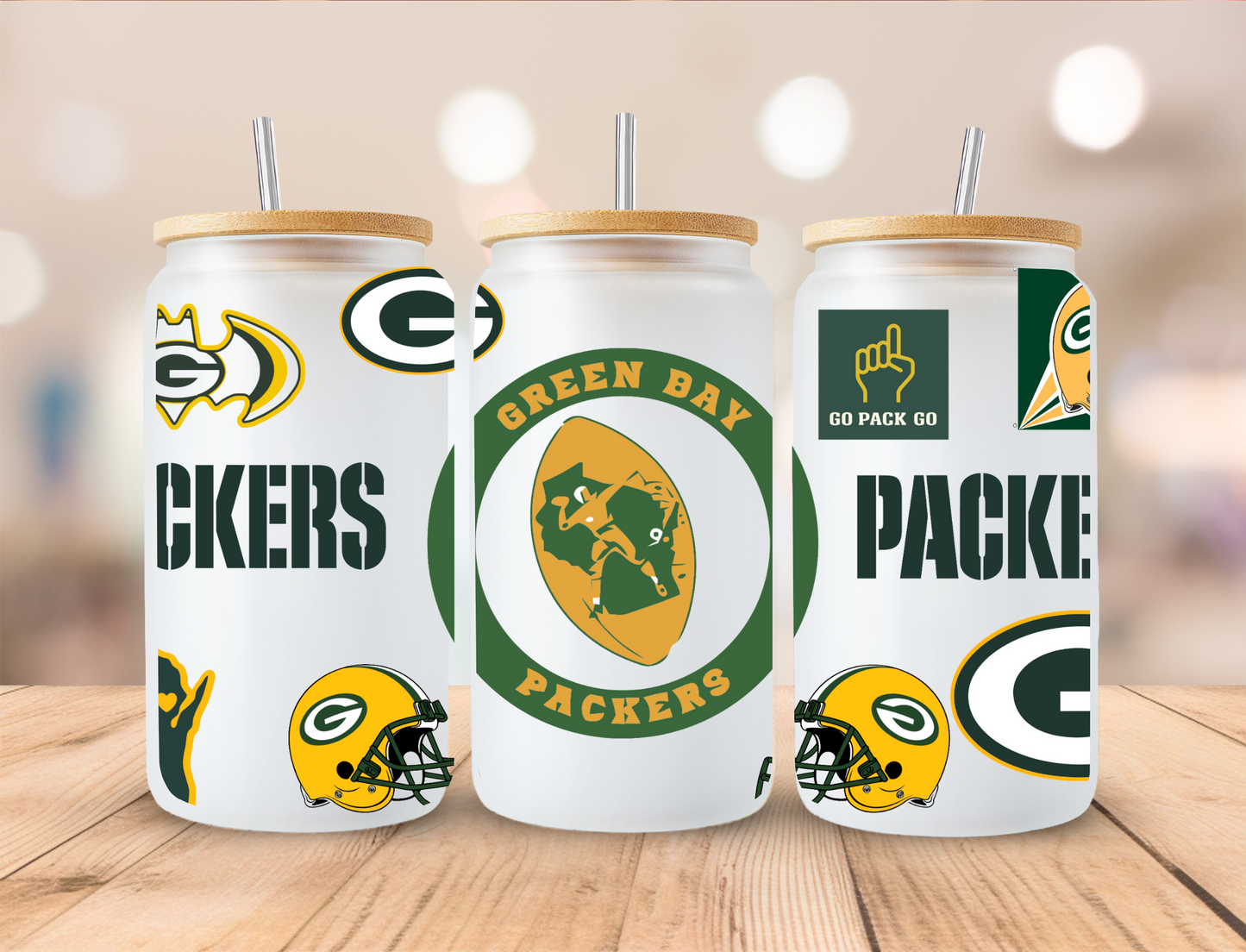 Football Packers - 16oz Libby UV DTF Wrap