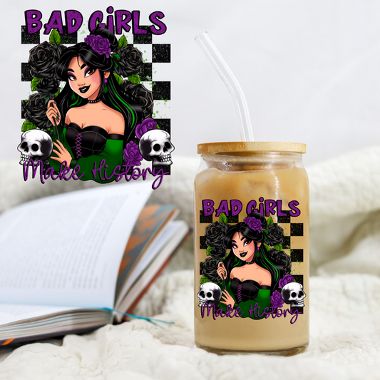 Bad Girl's Collection Checkered Princess - UV DTF Libby Decal CSTAGE EXCLUSIVE
