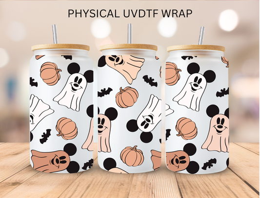 Halloween Ghost Mouse - 16 oz / 20 oz Libby UV DTF Wrap