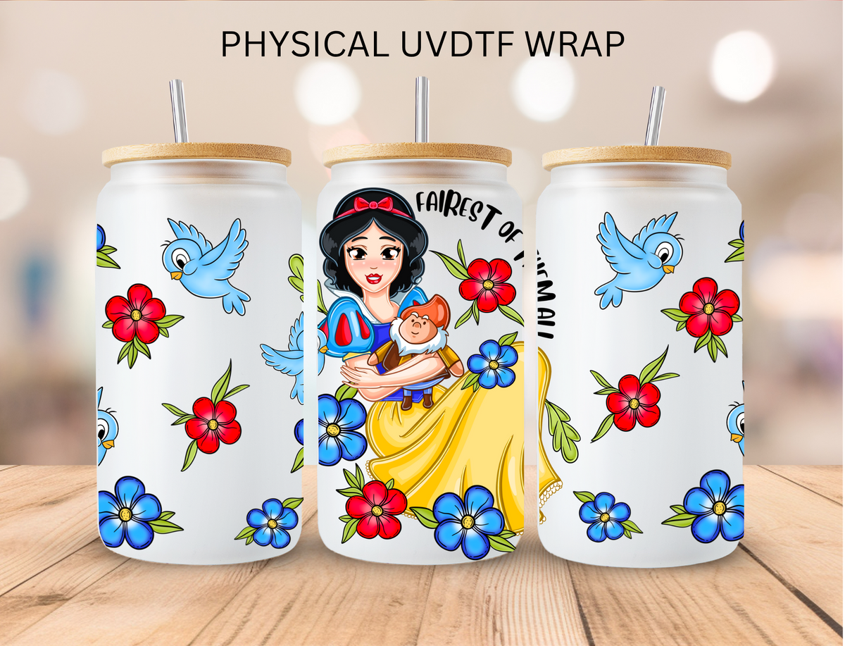 Animal Princess Fairest Of Them All - 16 oz / 20 oz Libby UV DTF Wrap
