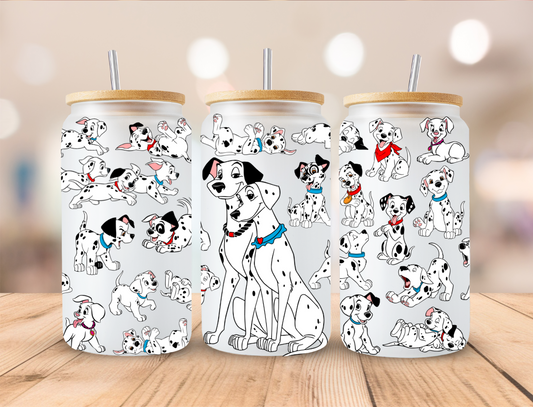 Dalmation Family - 16oz Libby UV DTF Wrap