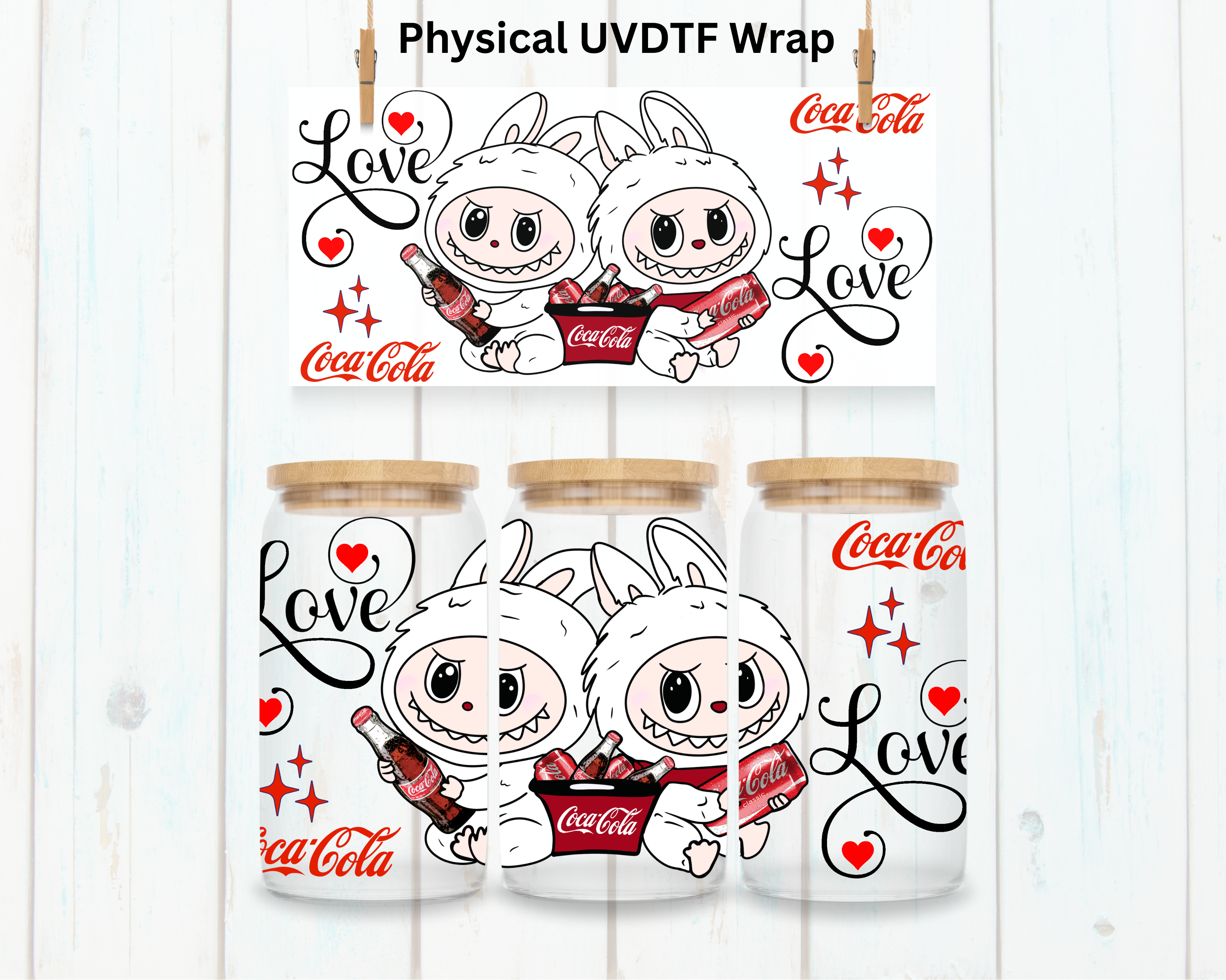Cola Soda LaBu Bear - 16 oz / 20 oz Libby UV DTF – Southern Gem Creations