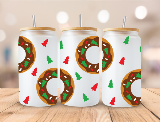 Christmas Donuts - 16oz Libby UV DTF Wrap