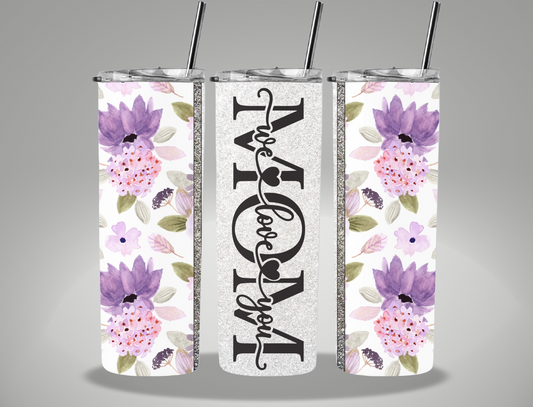 Mother's Day Mom Floral - 20oz Skinny Tumbler Wrap