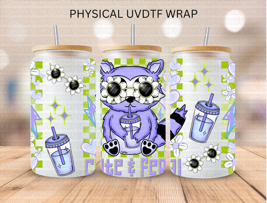 Cute And Feral Skunk - 16 oz / 20 oz Libby UV DTF