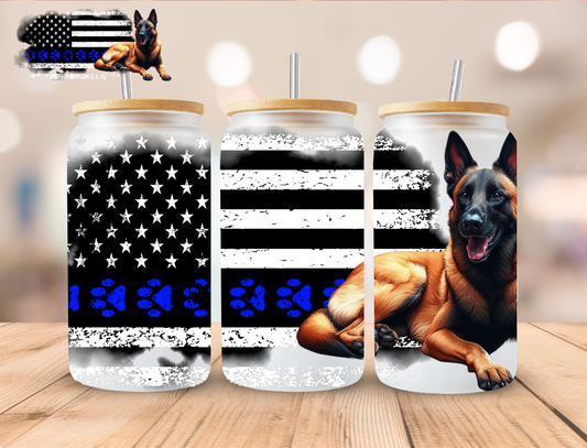 Police K-9 - 16 oz / 20 oz Libby UV DTF Wrap