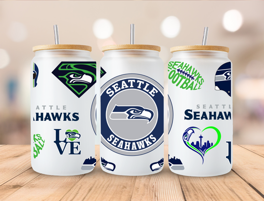 Football Seahawks - 16oz Libby UV DTF Wrap