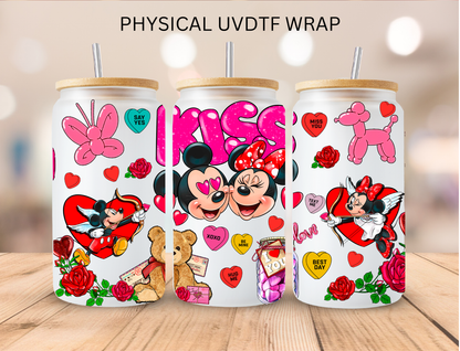 Mouse Crew Red Valentines Couple - 16 oz / 20 oz Libby UV DTF