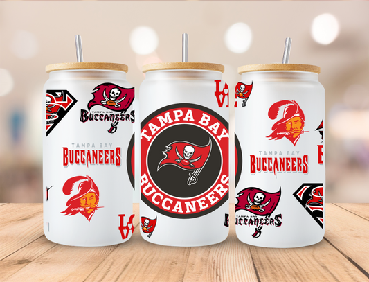 Football Buccaneers - 16oz Libby UV DTF Wrap