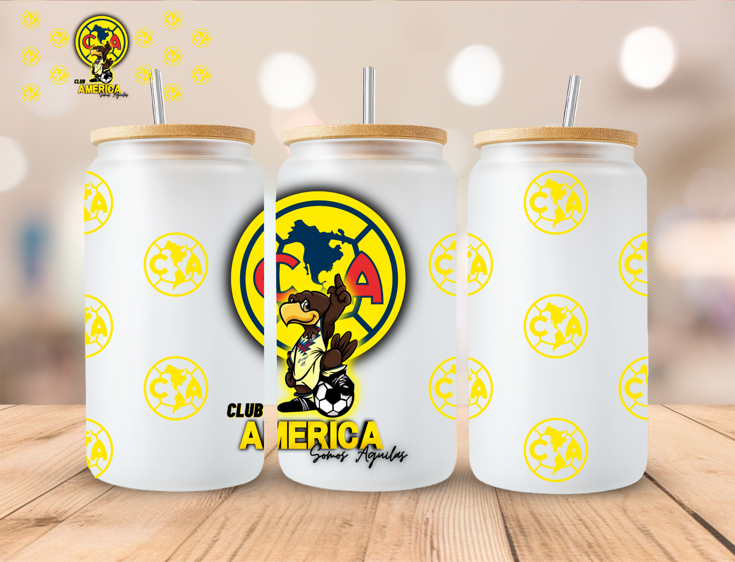 Club America - 16 oz / 20 oz Libby UV DTF Wrap
