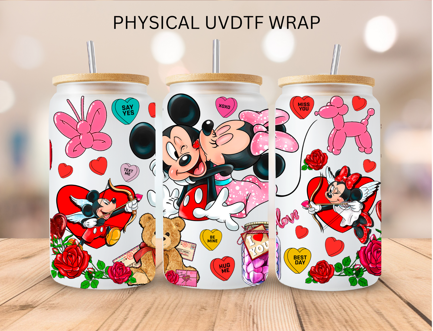 Mouse Crew Red Valentines Couple - 16 oz / 20 oz Libby UV DTF