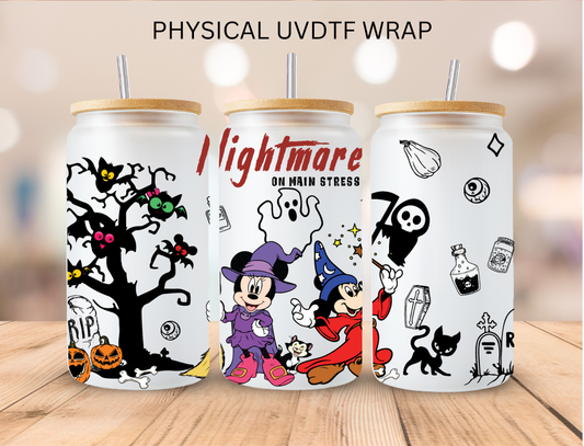 Halloween Mouse And Friends - 16 oz / 20 oz Libby UV DTF Wrap