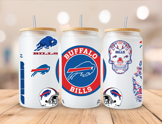 Football Bills - 16oz Libby UV DTF Wrap