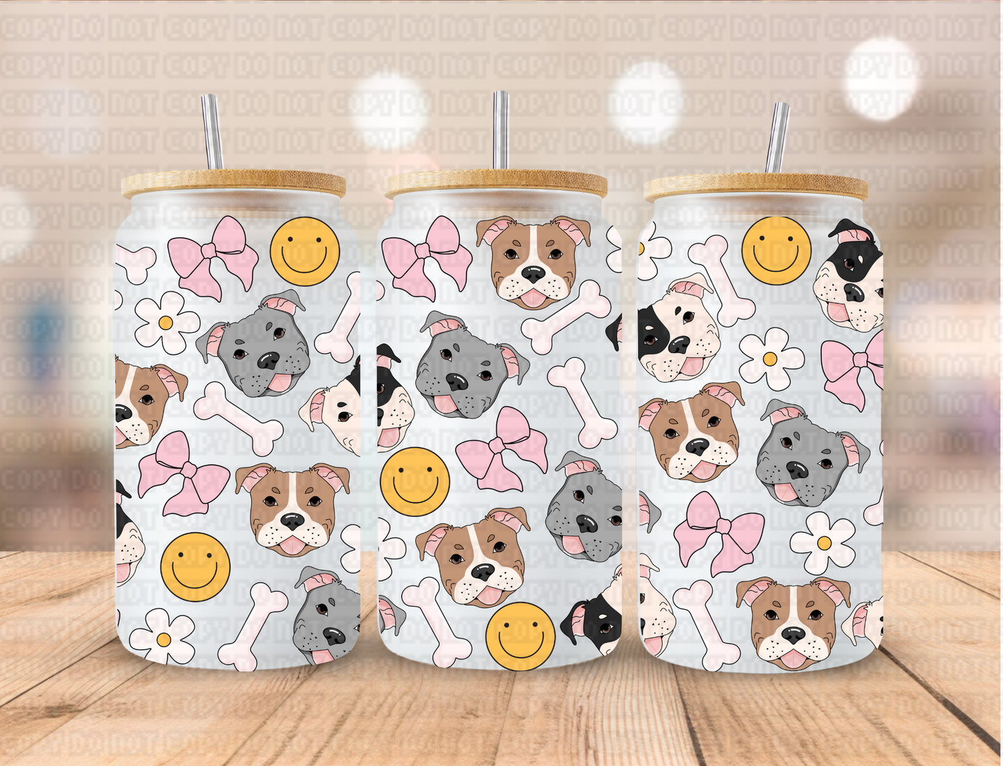 Pitbull - 16 oz / 20 oz Libby UV DTF Wrap