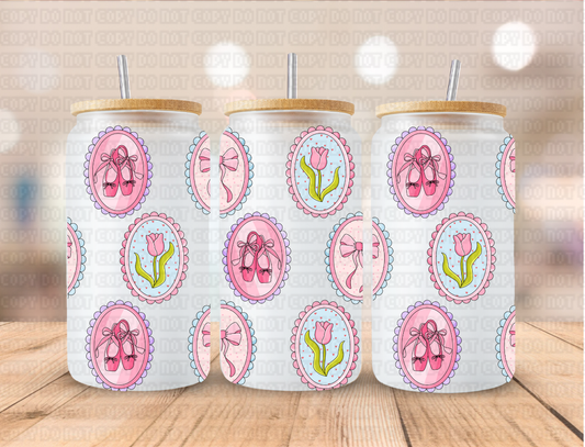 Ballerina Charms - 16 oz / 20 oz Libby UV DTF Wrap