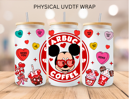 Mouse Crew Red Valentines Bundle Stitch - 16 oz / 20 oz Libby UV DTF