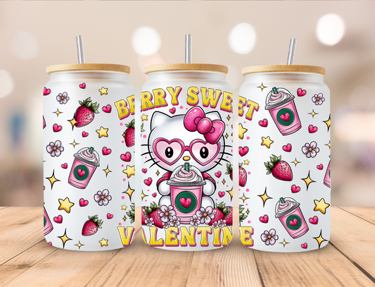 Berry Sweet Valentine Kitty - Libby UV DTF Wrap EXCLUSIVE DESIGNED