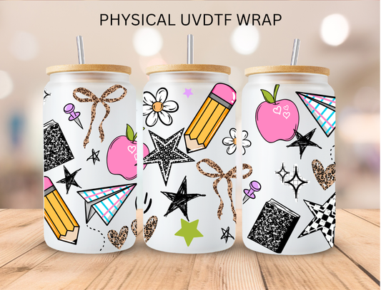 School Aesthetics - 16 oz / 20 oz Libby UV DTF Wrap