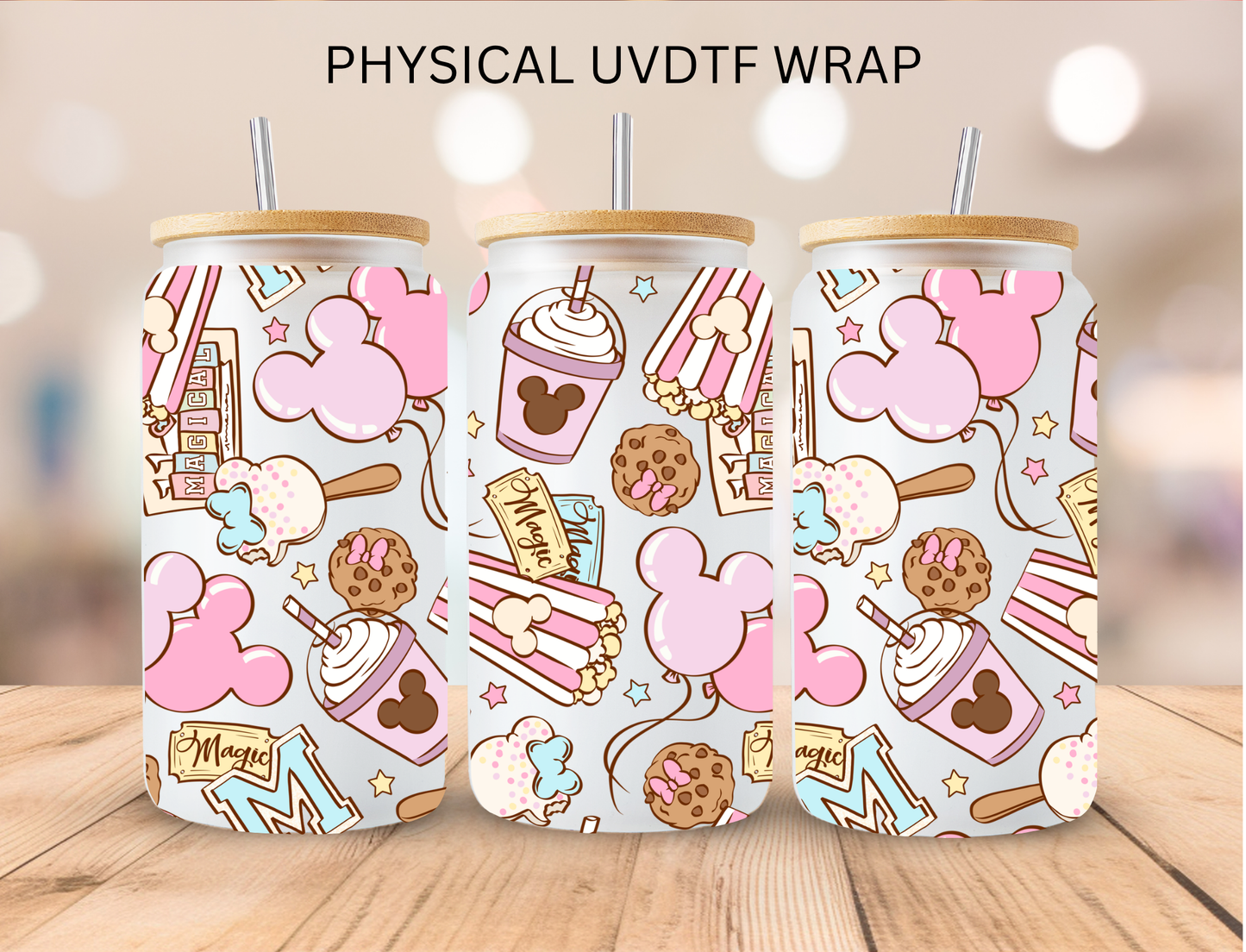 Pastel Mouse Treats - 16 oz / 20 oz Libby UV DTF Wrap