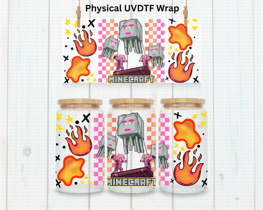 Mine Fire Ghost (Pink) - 16 oz / 20 oz Libby UV DTF