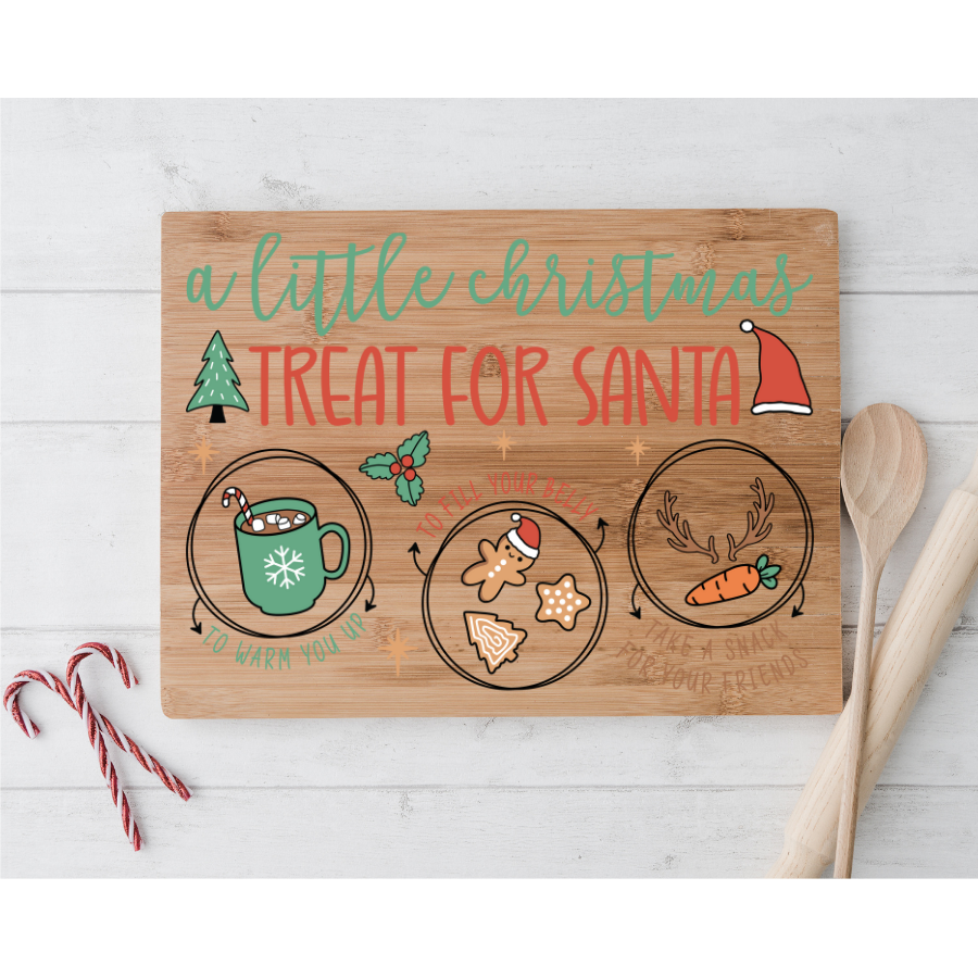 UV DTF Santa Trays Decal Multiple Sizes A Little Christmas Treat For Santa Version 3