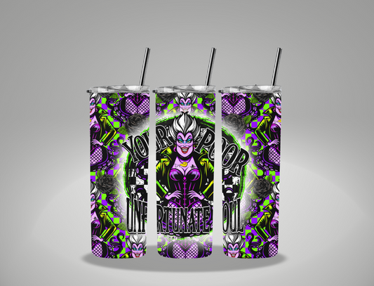 Bad Girls Collection Sea Witch Villain - 20oz Skinny Tumbler Wrap CSTAGE EXCLUSIVE