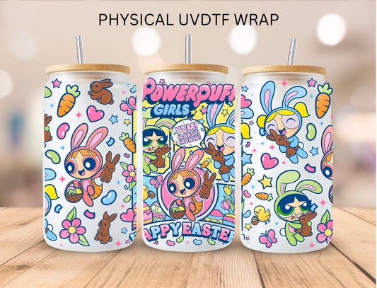 Easter Power Puff Girls - 16 oz / 20 oz Libby UV DTF Wrap