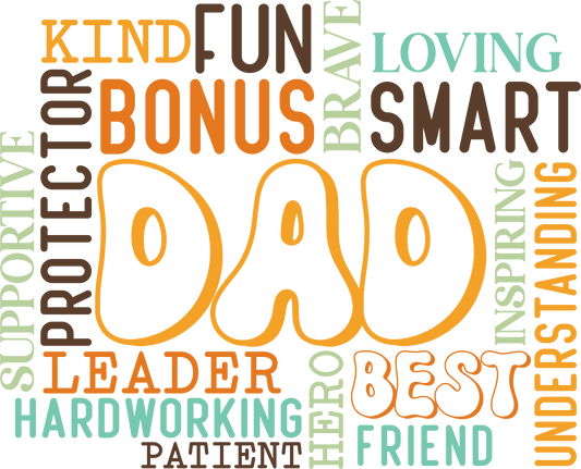 Fathers Day Dad Affirmation Words - UVDTF Decal