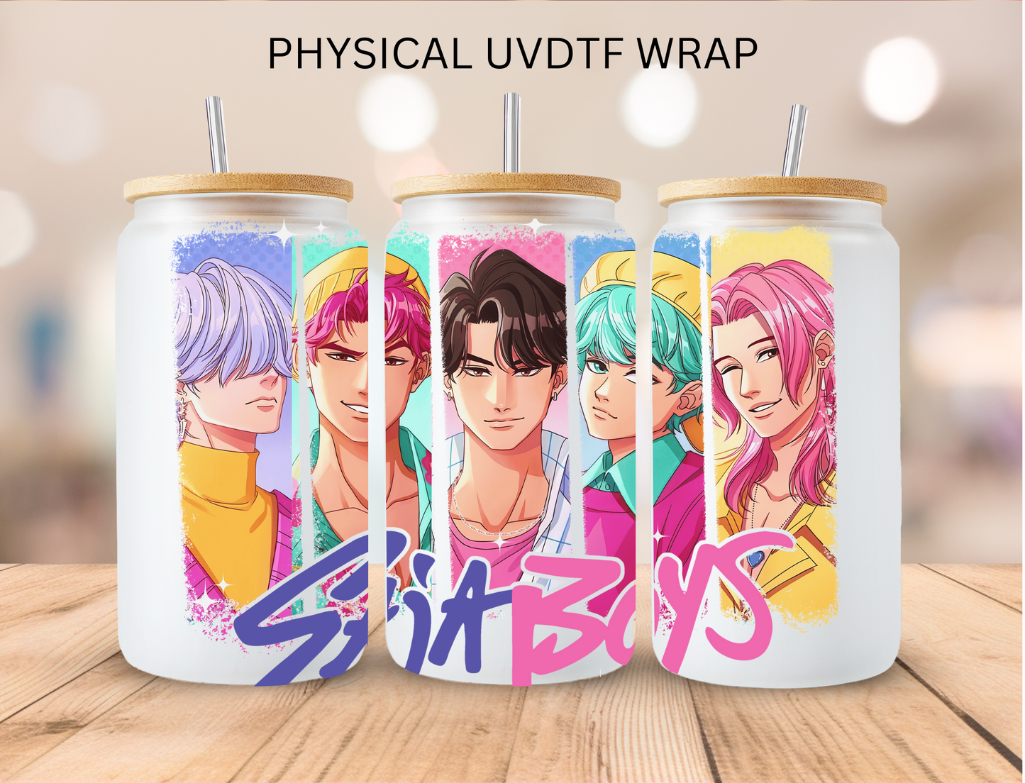 K POP Version 05 - 16 oz / 20 oz Libby UV DTF Wrap