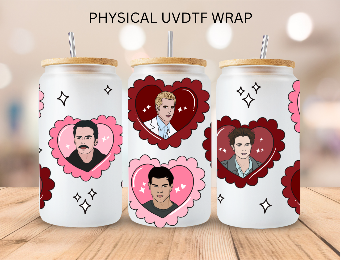 Vampire Hearts - 16 oz / 20 oz Libby UV DTF Wrap