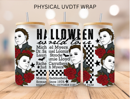 Halloween Rose Michael Myers - 16 oz / 20 oz Libby UV DTF Wrap