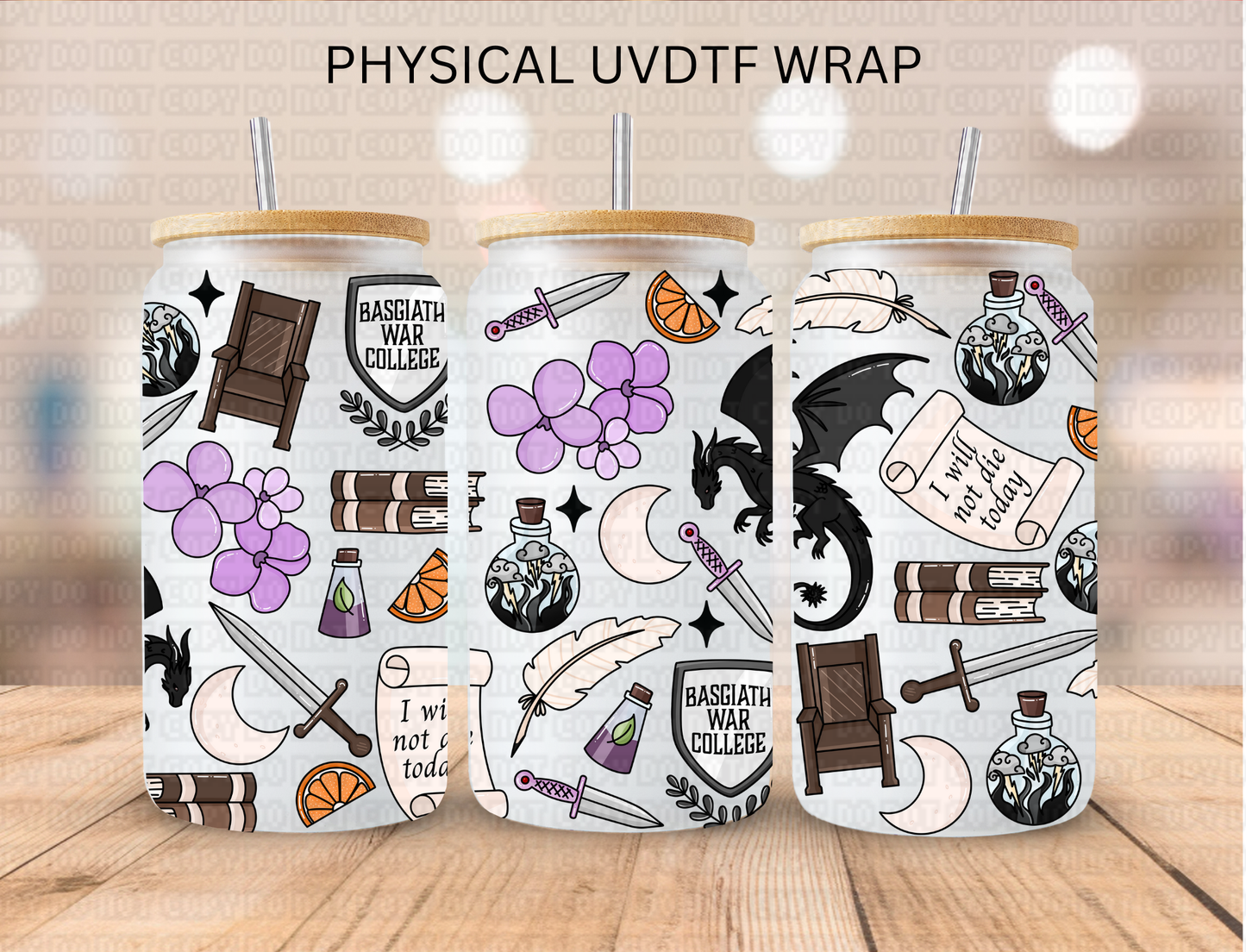 Dragon Bookish - 16 oz / 20 oz Libby UV DTF Fourth Wing