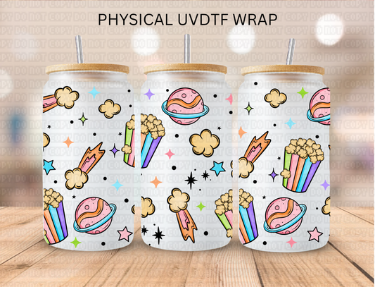 Colorful Space Popcorn - 16 oz / 20 oz Libby UV DTF