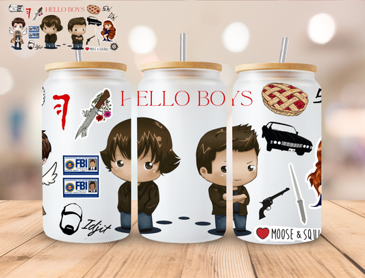 Supernatural Hello Boys - 16 oz / 20 oz Libby UV DTF Wrap (Copy) (Copy)