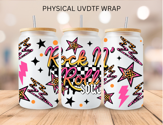 Rock And Roll Soul - 16 oz / 20 oz Libby UV DTF Wrap
