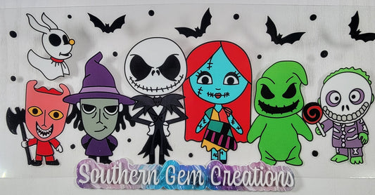 Halloween Skeleton Crew - 16 oz Libby UV DTF Wrap