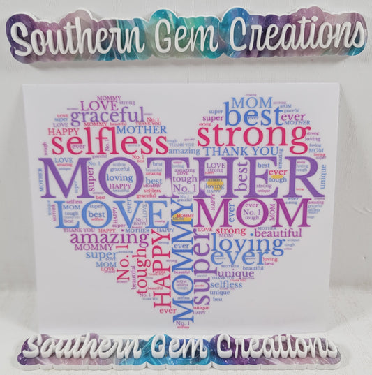 Mother Positive Words - UVDTF Decal RTS